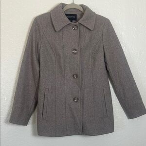 London Fog Women's Classic Gray Pea Coat Size S